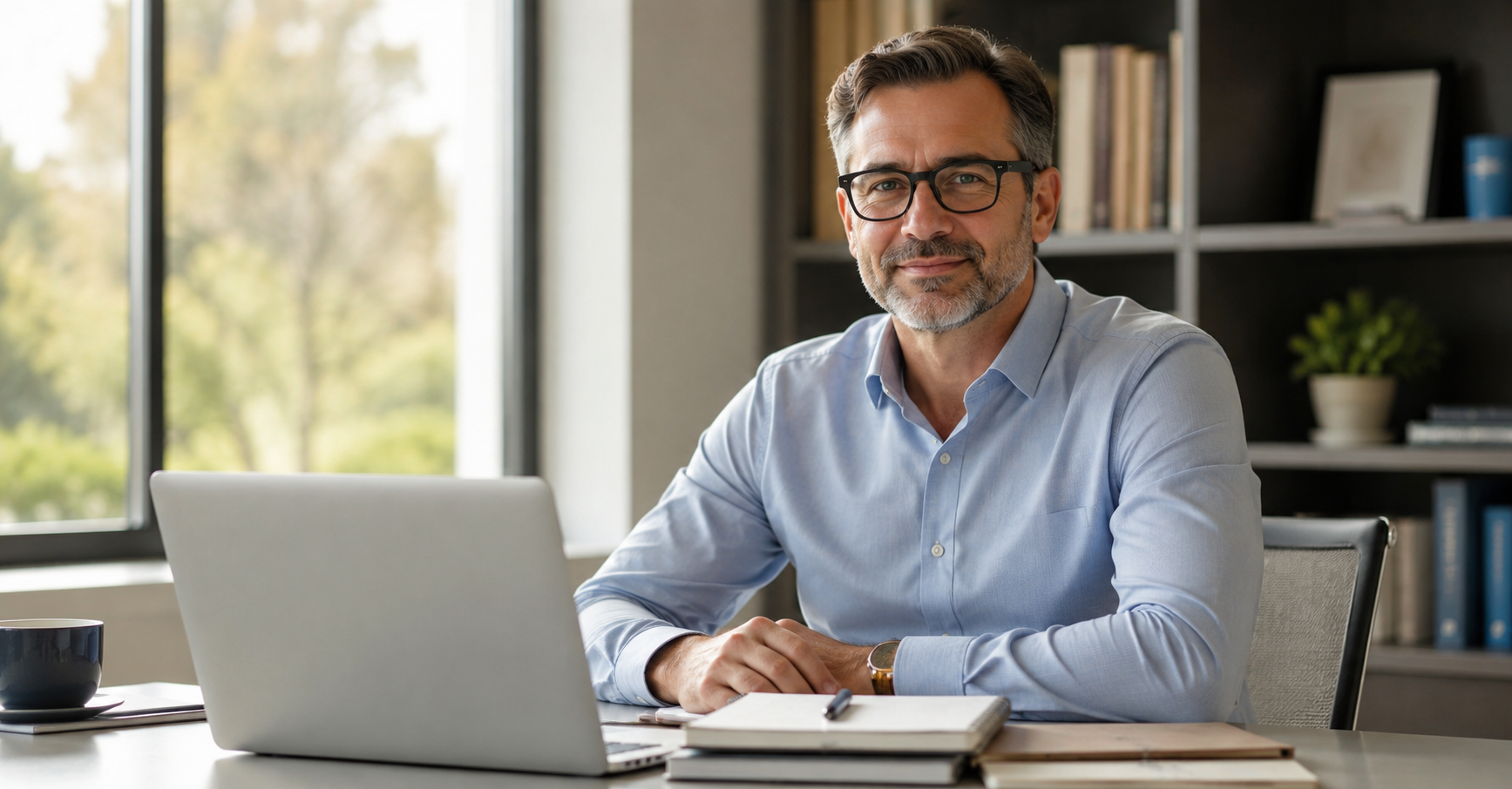 Composed professional ready to make clear decisions